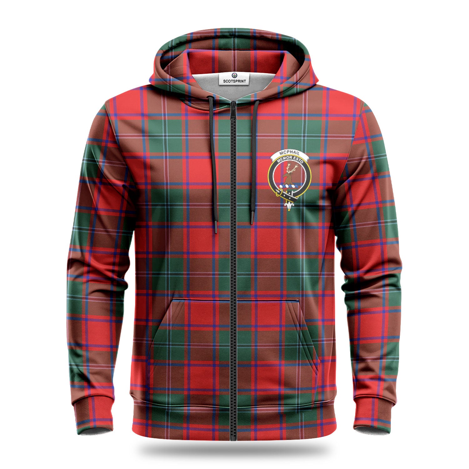 McPhail Clan Tartan Crest Hoodie