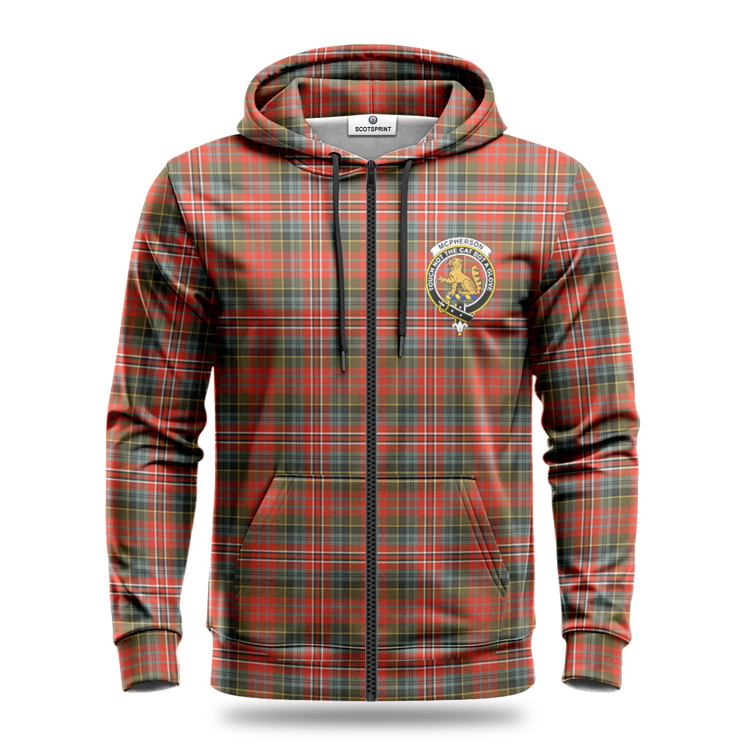 McPherson Weathered Tartan Crest Hoodie