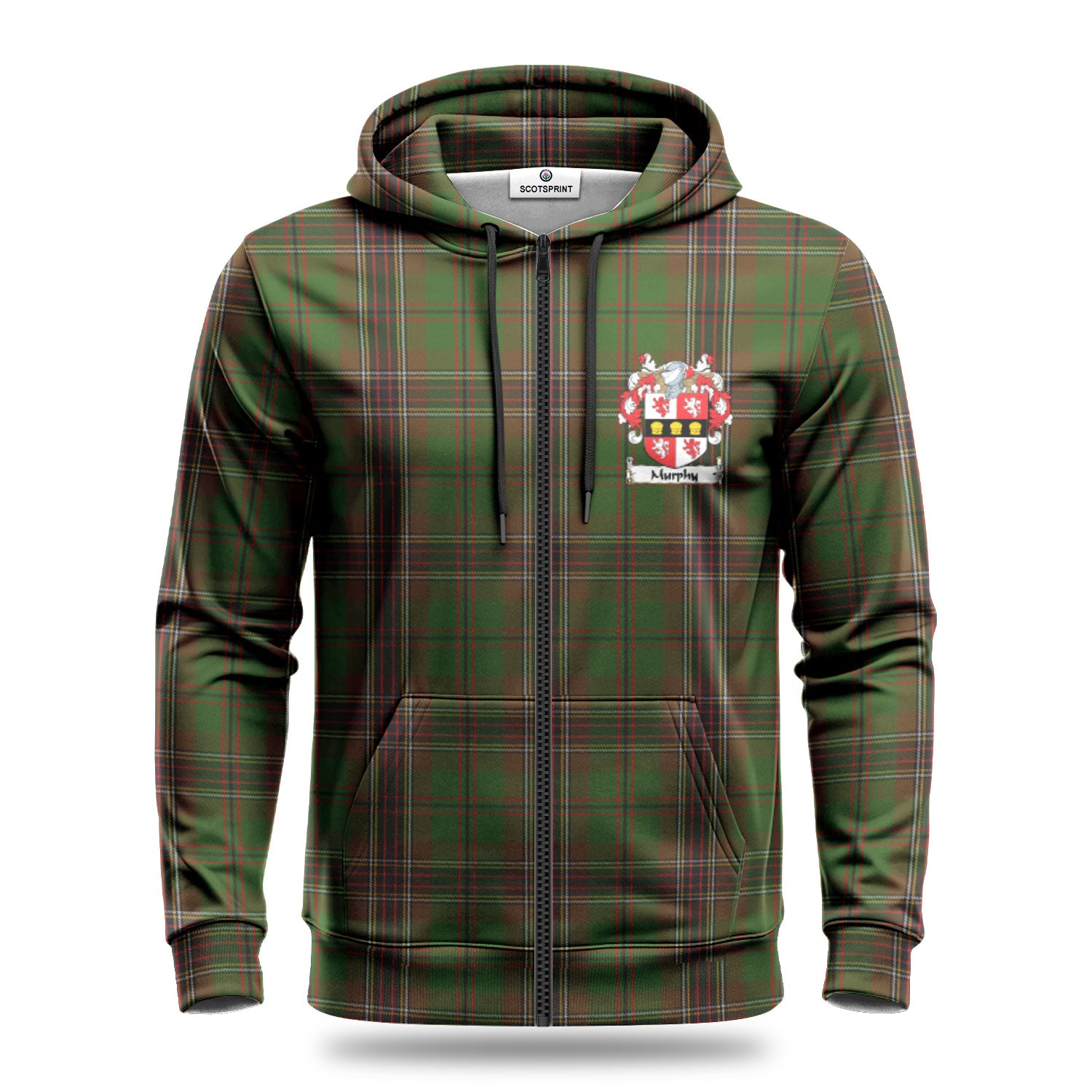 Murphy Tartan Coat of Arms Hoodie