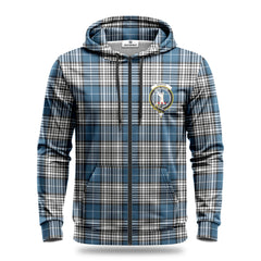 Napier Modern Tartan Crest Hoodie