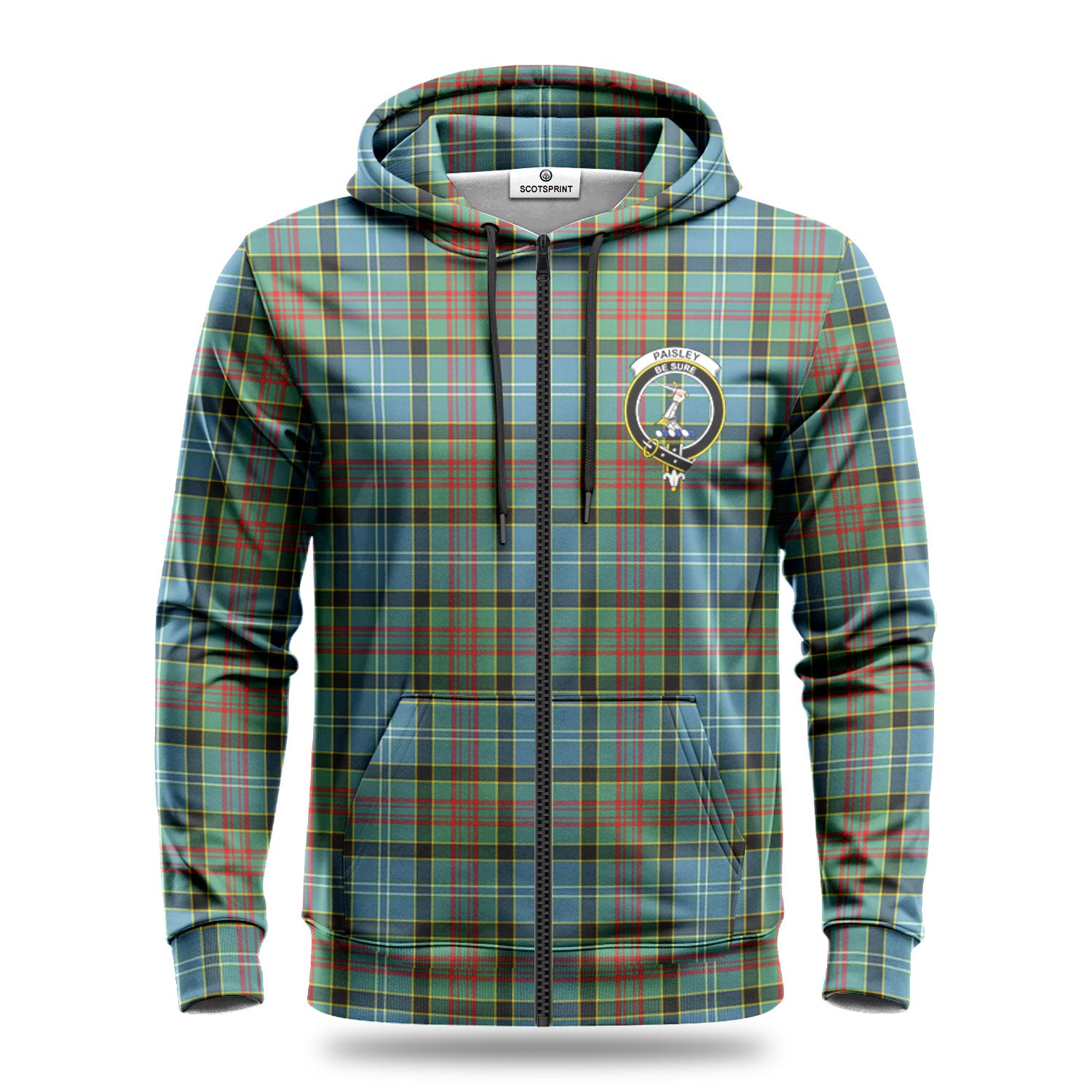 Paisley District Tartan Crest Hoodie