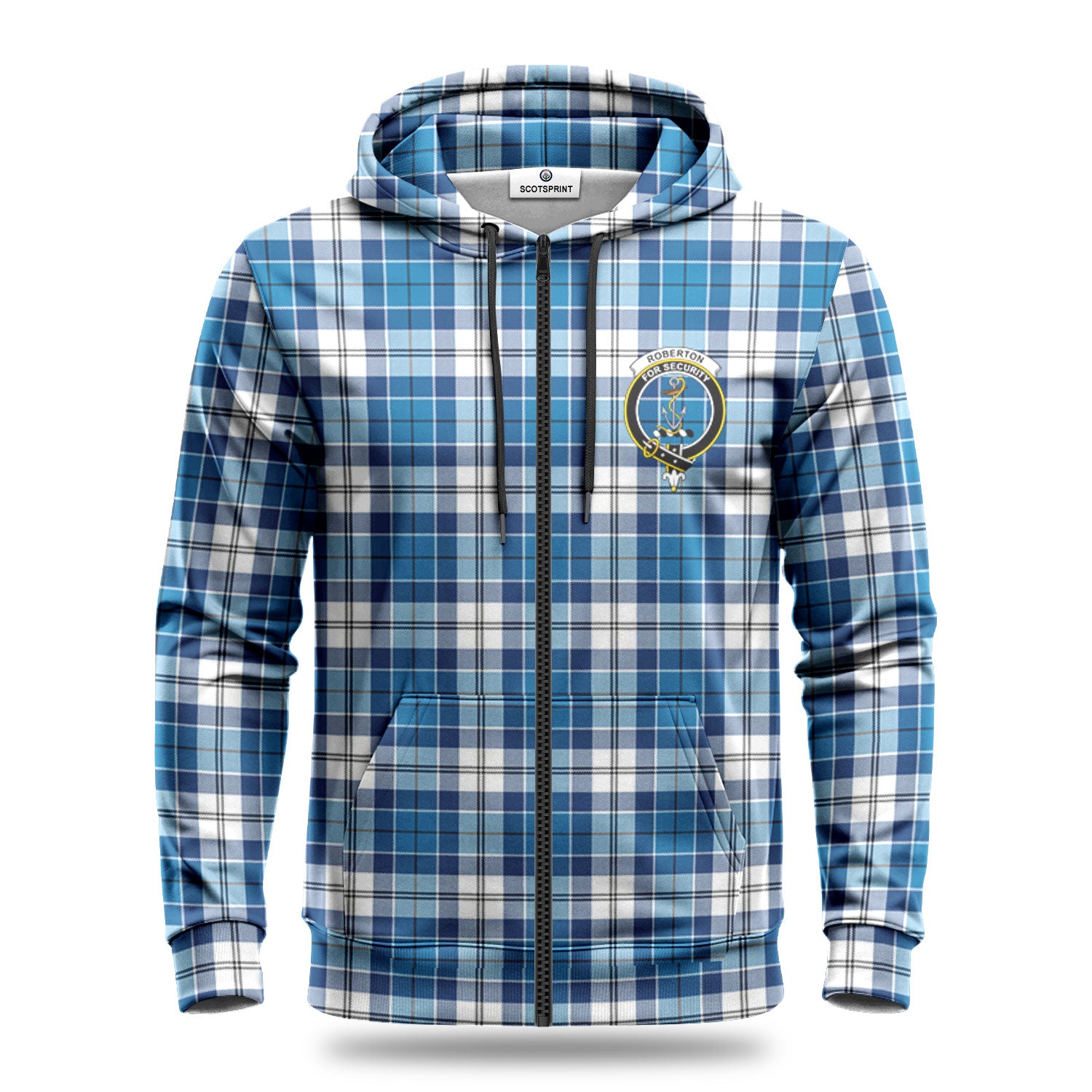 Roberton Tartan Crest Hoodie