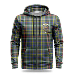 Scott Green Modern Tartan Crest Hoodie