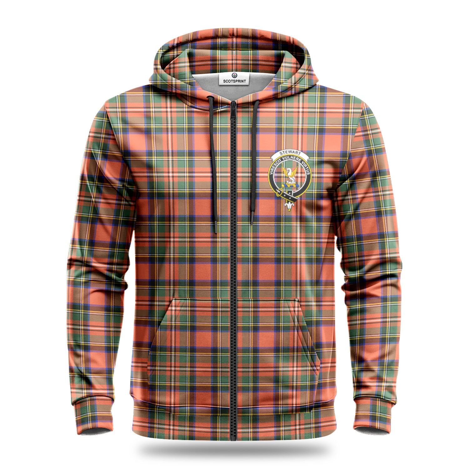 Stewart Royal Ancient Tartan Crest Hoodie