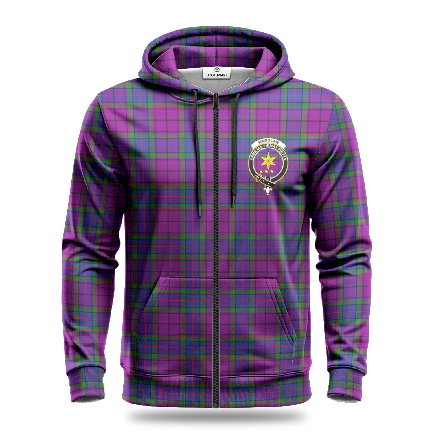 Wardlaw Modern Tartan Crest Hoodie