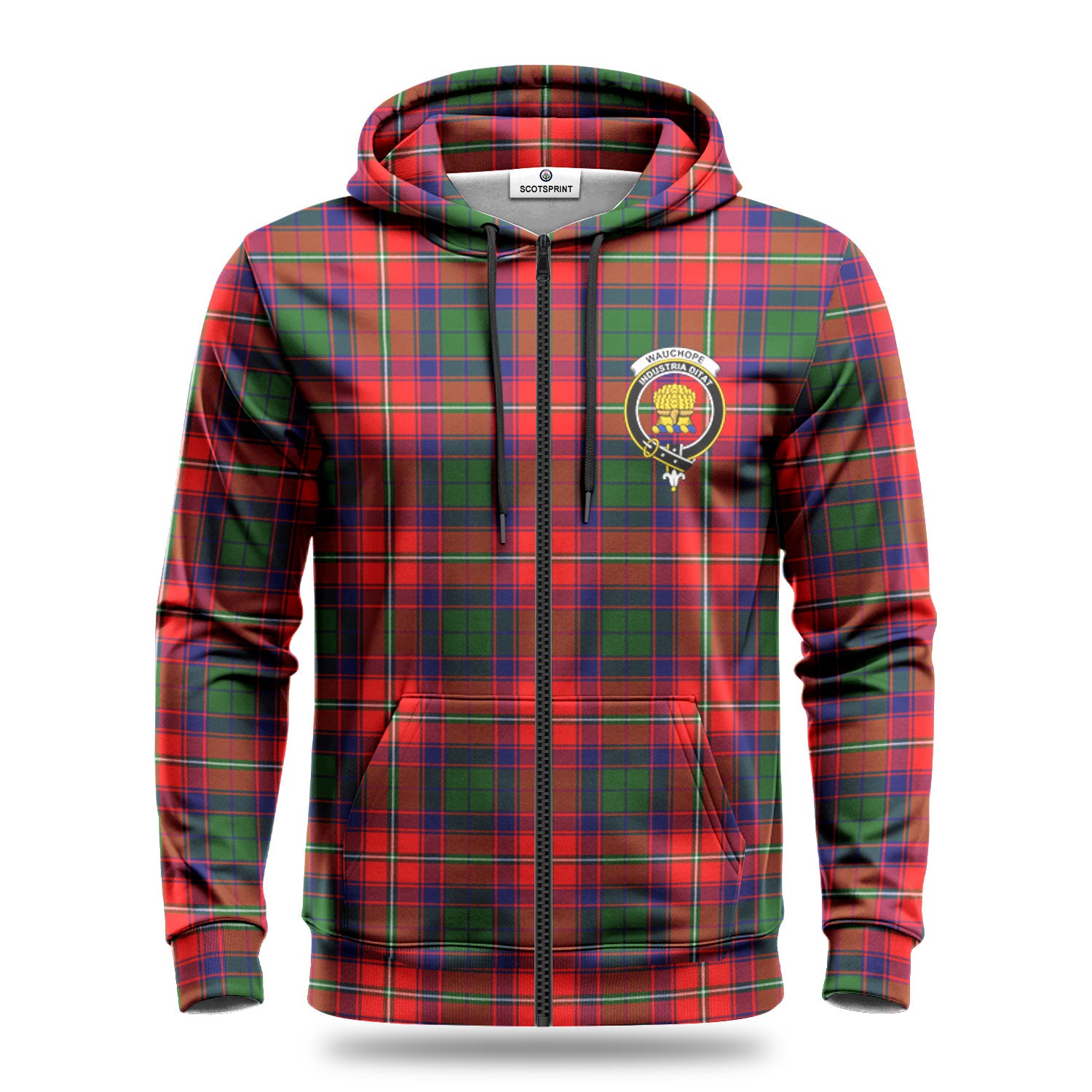 Wauchope (or Waugh) Tartan Crest Hoodie