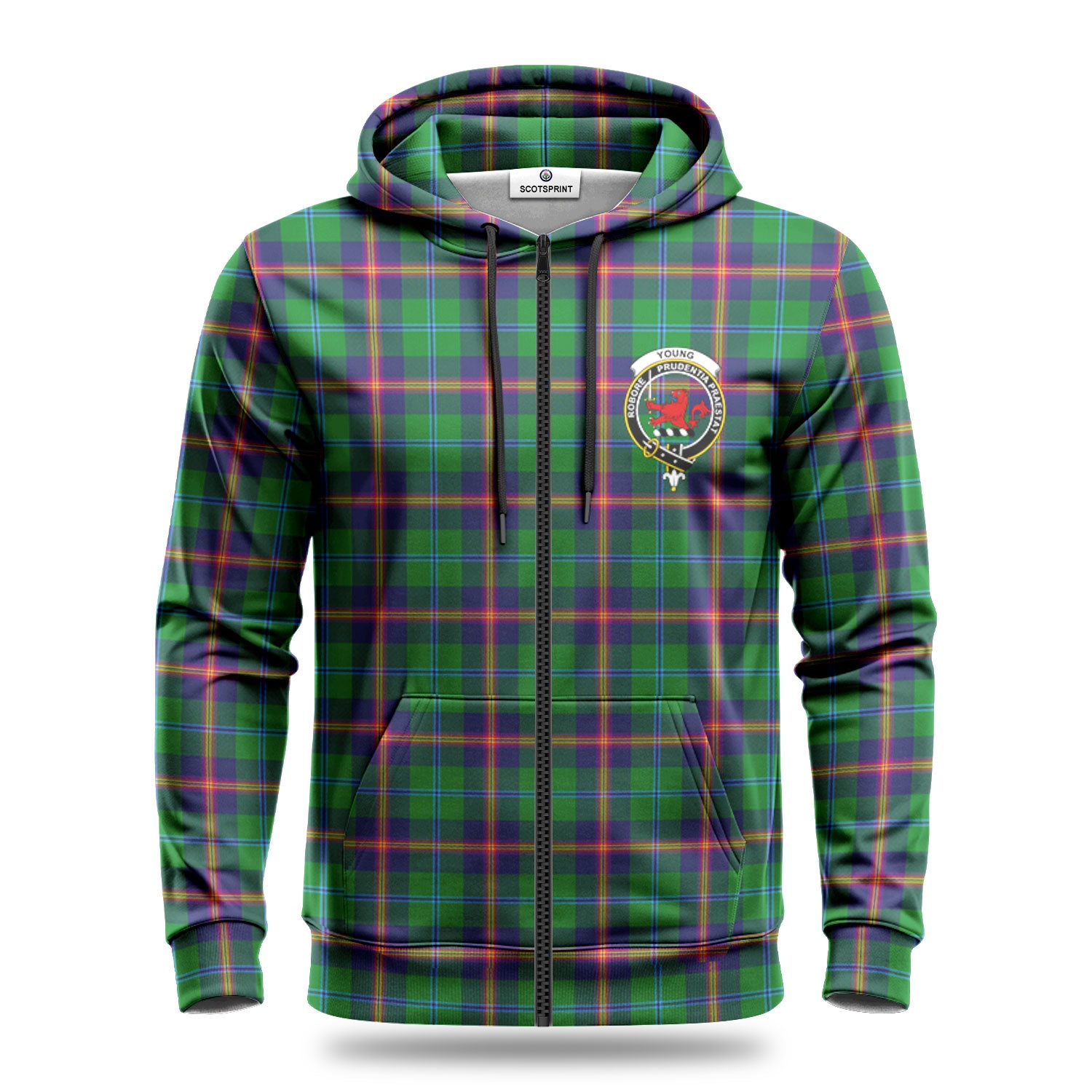 Young Modern Tartan Crest Hoodie