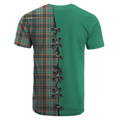 Coulter Tartan T-shirt - Lion Rampant And Celtic Thistle Style