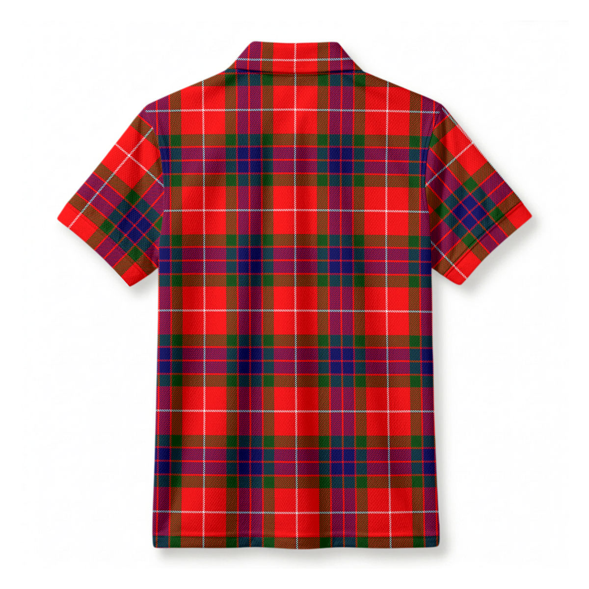 Abernathy Tartan Crest Birdseye Mesh Polo Shirt