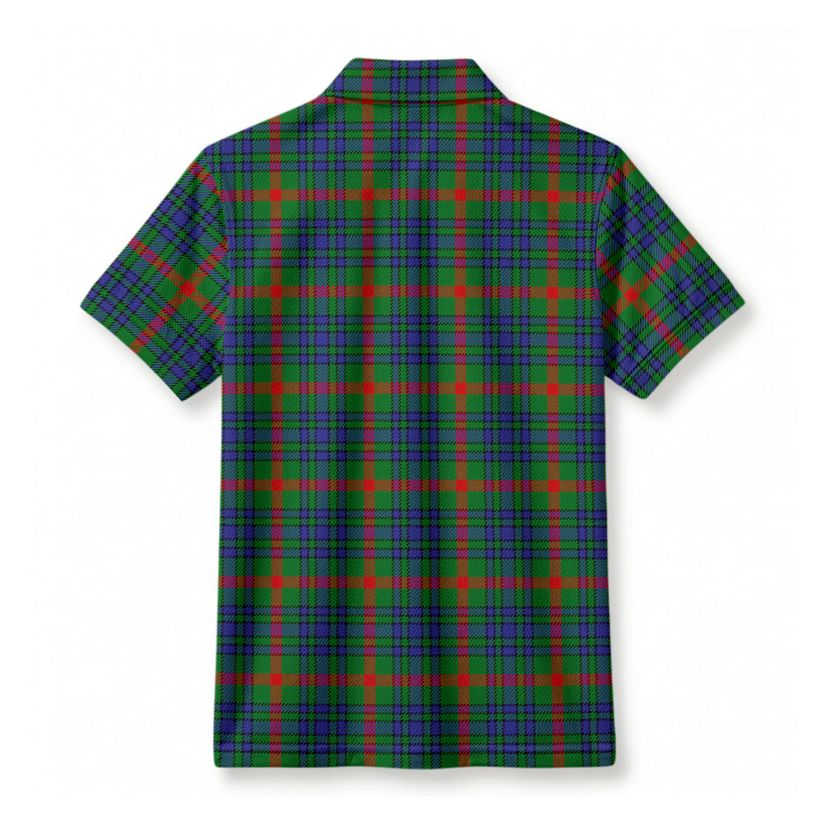 Aiton Tartan Crest Birdseye Mesh Polo Shirt