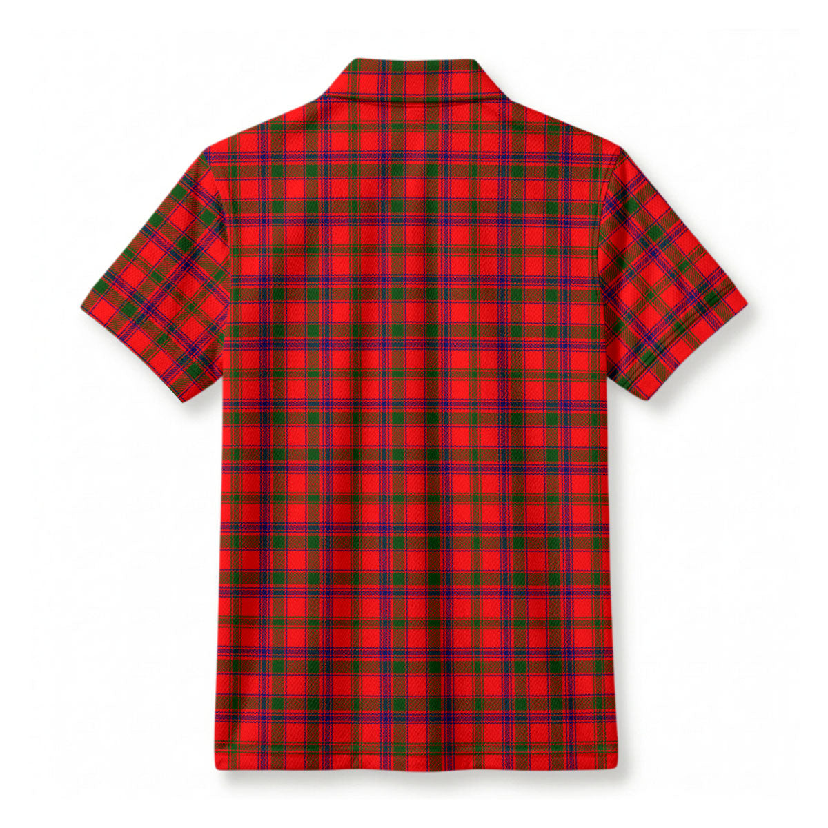 Bain Tartan Crest Birdseye Mesh Polo Shirt