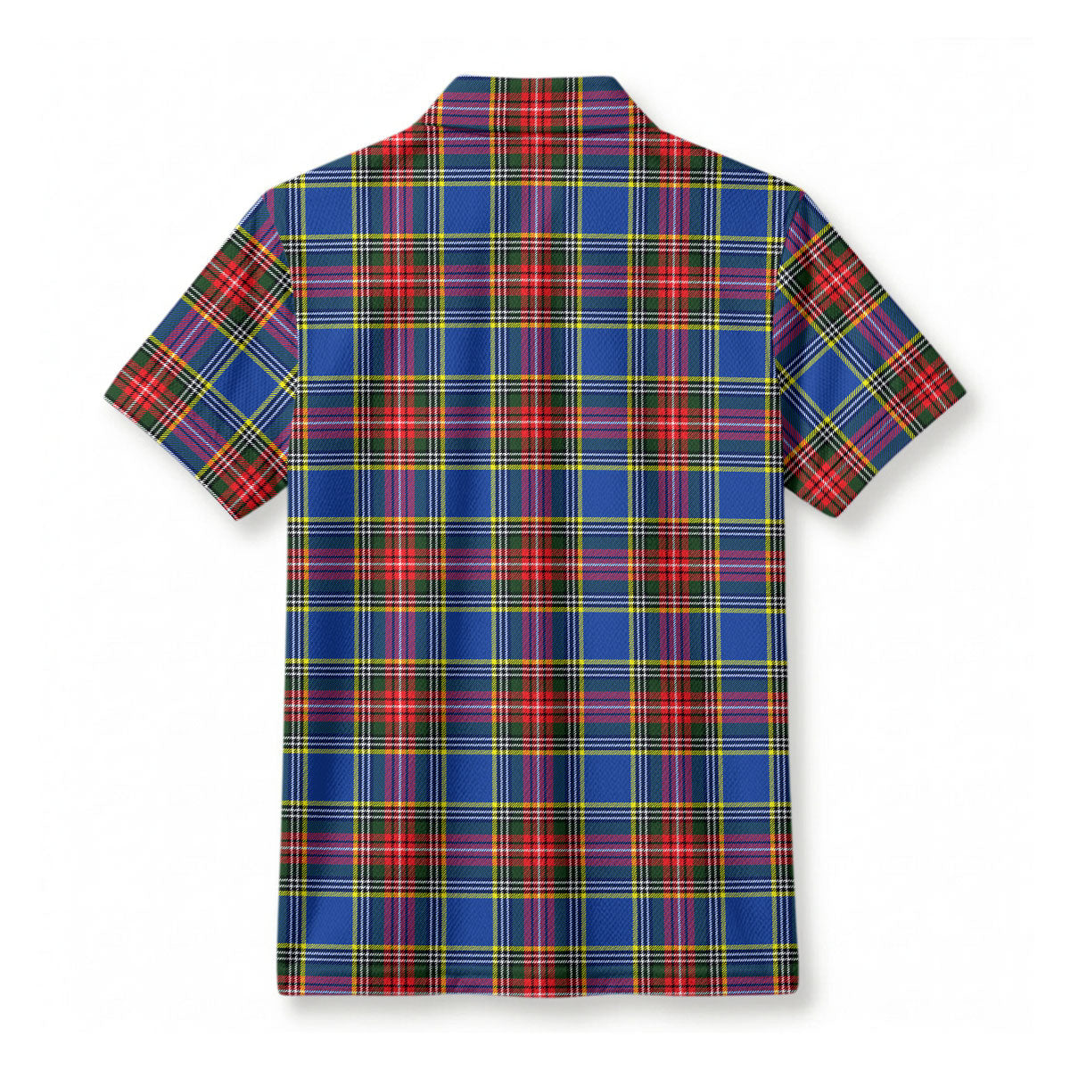 Beaton Modern Tartan Crest Birdseye Mesh Polo Shirt