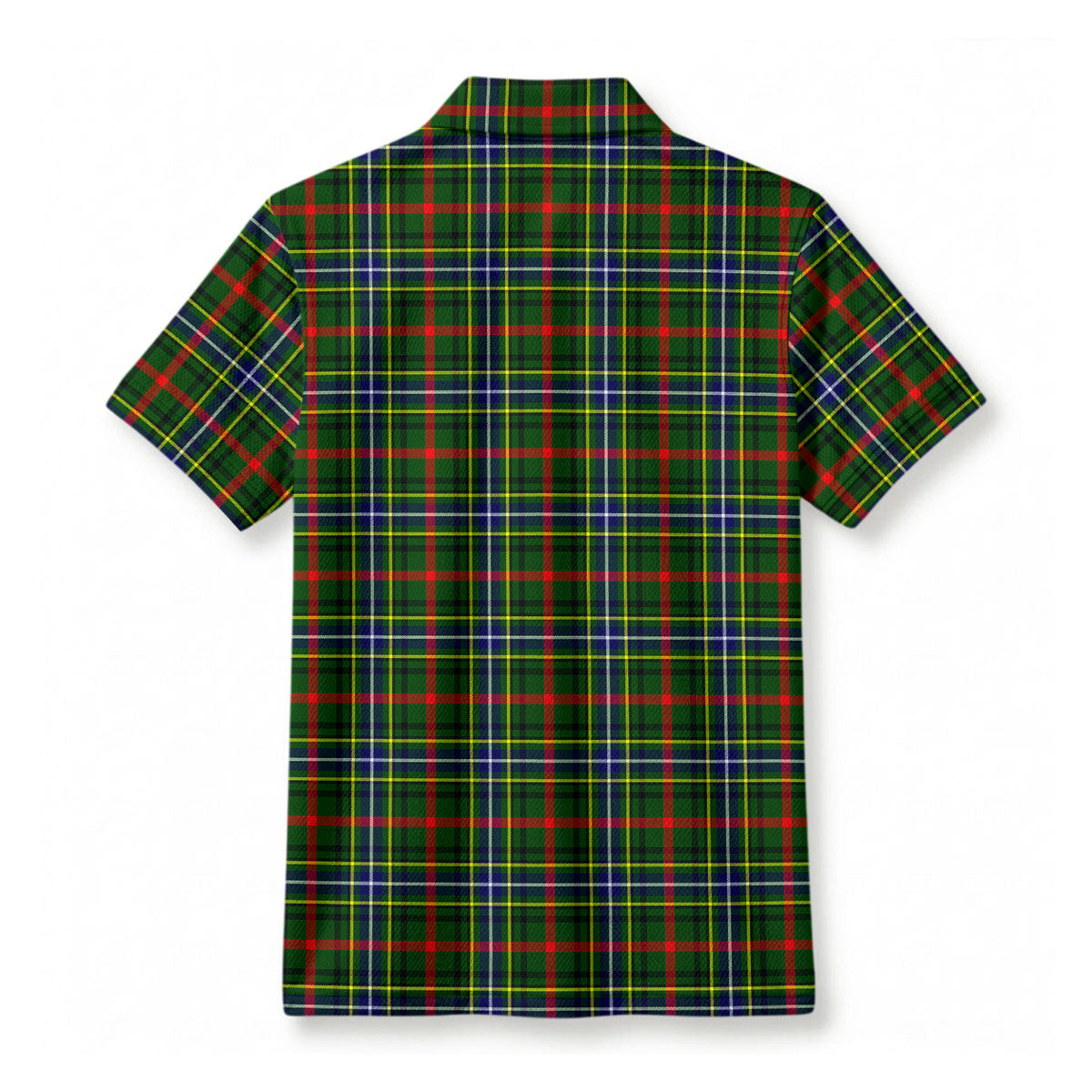 Bisset Tartan Crest Birdseye Mesh Polo Shirt