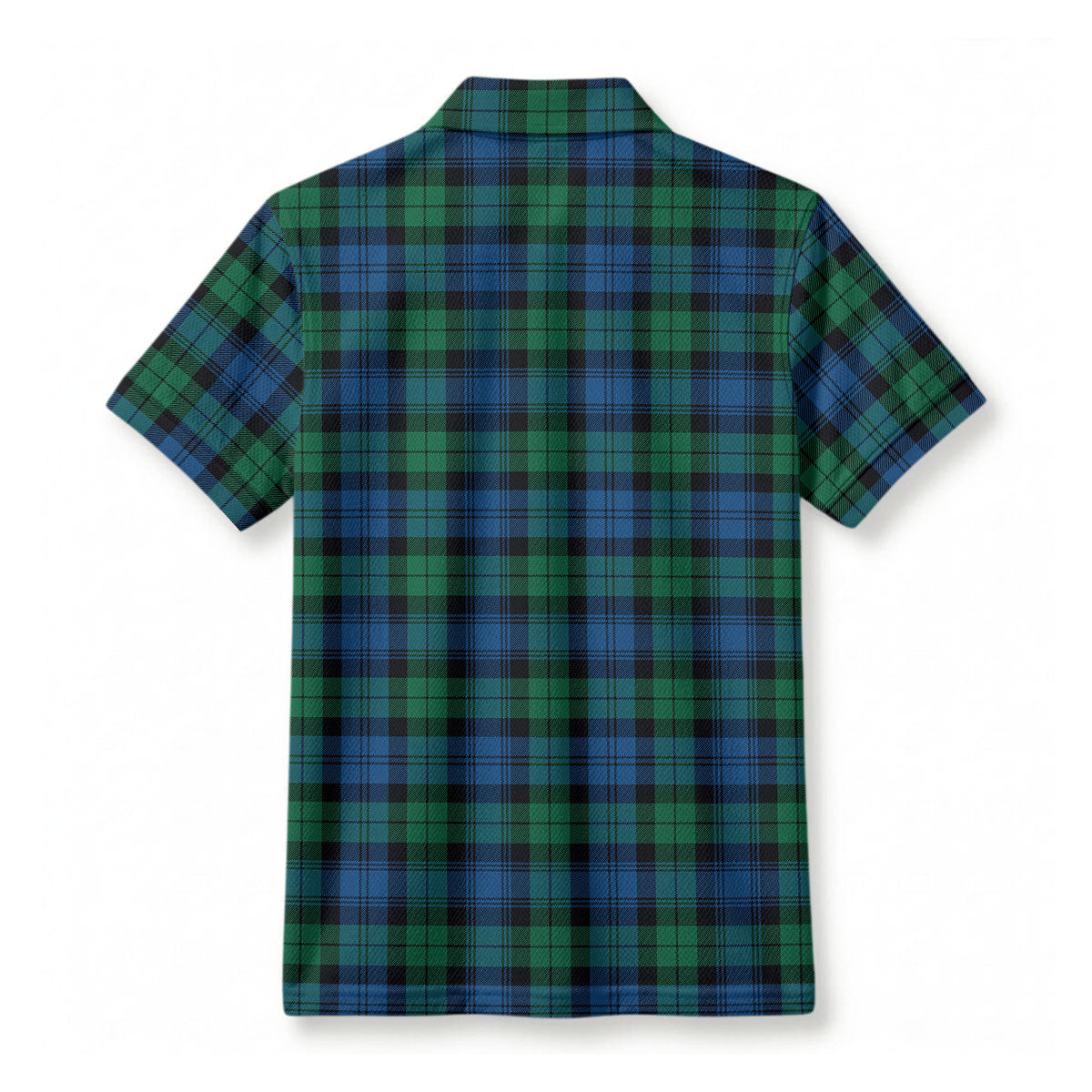 Black Watch Ancient Tartan Crest Birdseye Mesh Polo Shirt