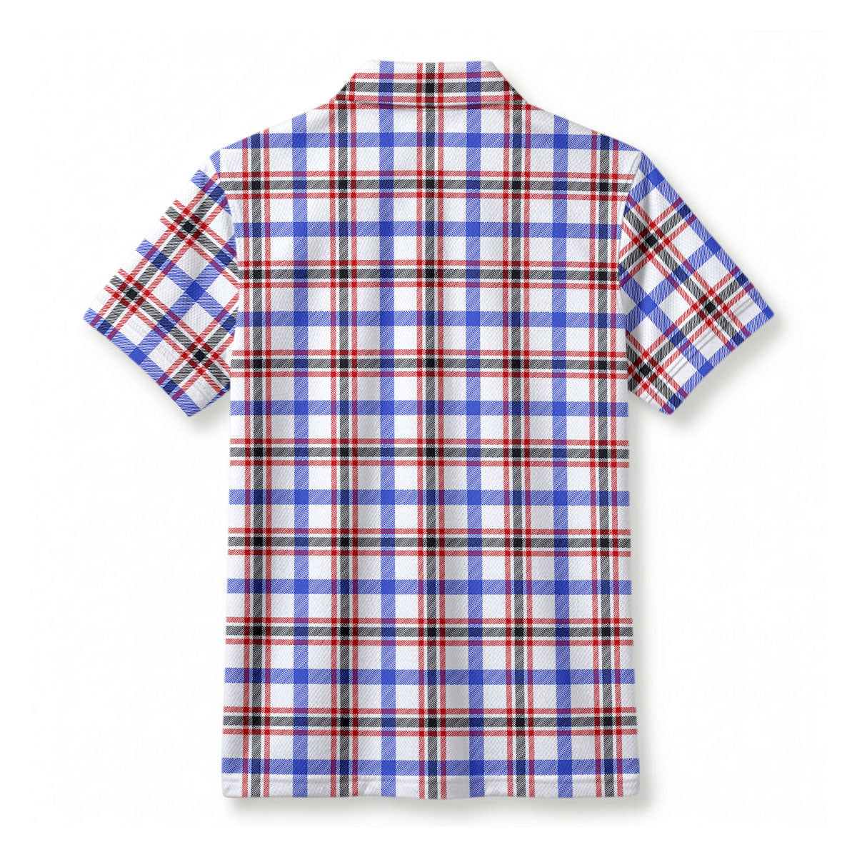 Boswell Modern Tartan Crest Birdseye Mesh Polo Shirt