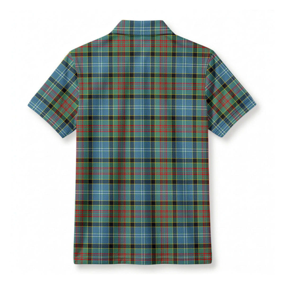 Brisbane Tartan Crest Birdseye Mesh Polo Shirt