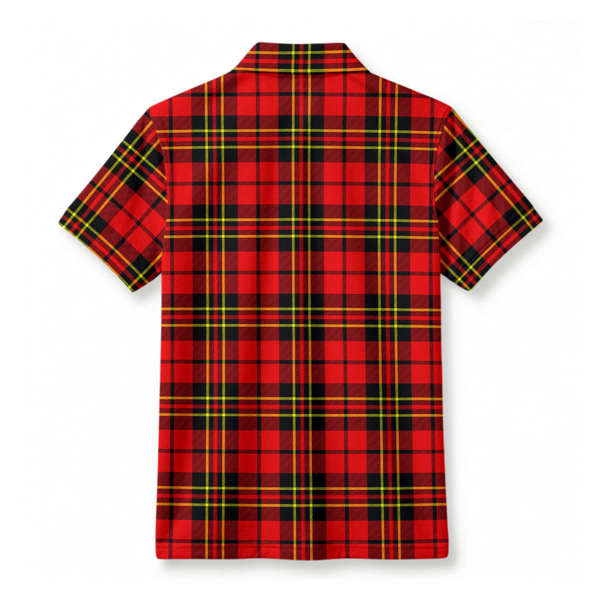 Brodie Modern Tartan Crest Birdseye Mesh Polo Shirt