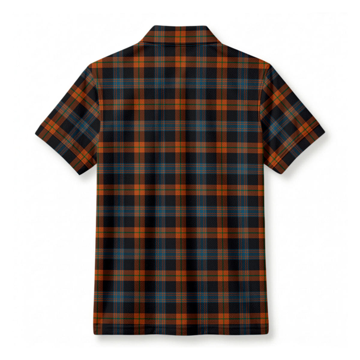 Broun Ancient Tartan Crest Birdseye Mesh Polo Shirt