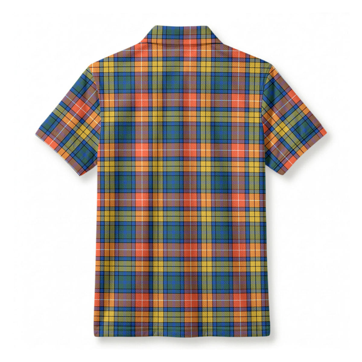 Buchanan Ancient Tartan Crest Birdseye Mesh Polo Shirt