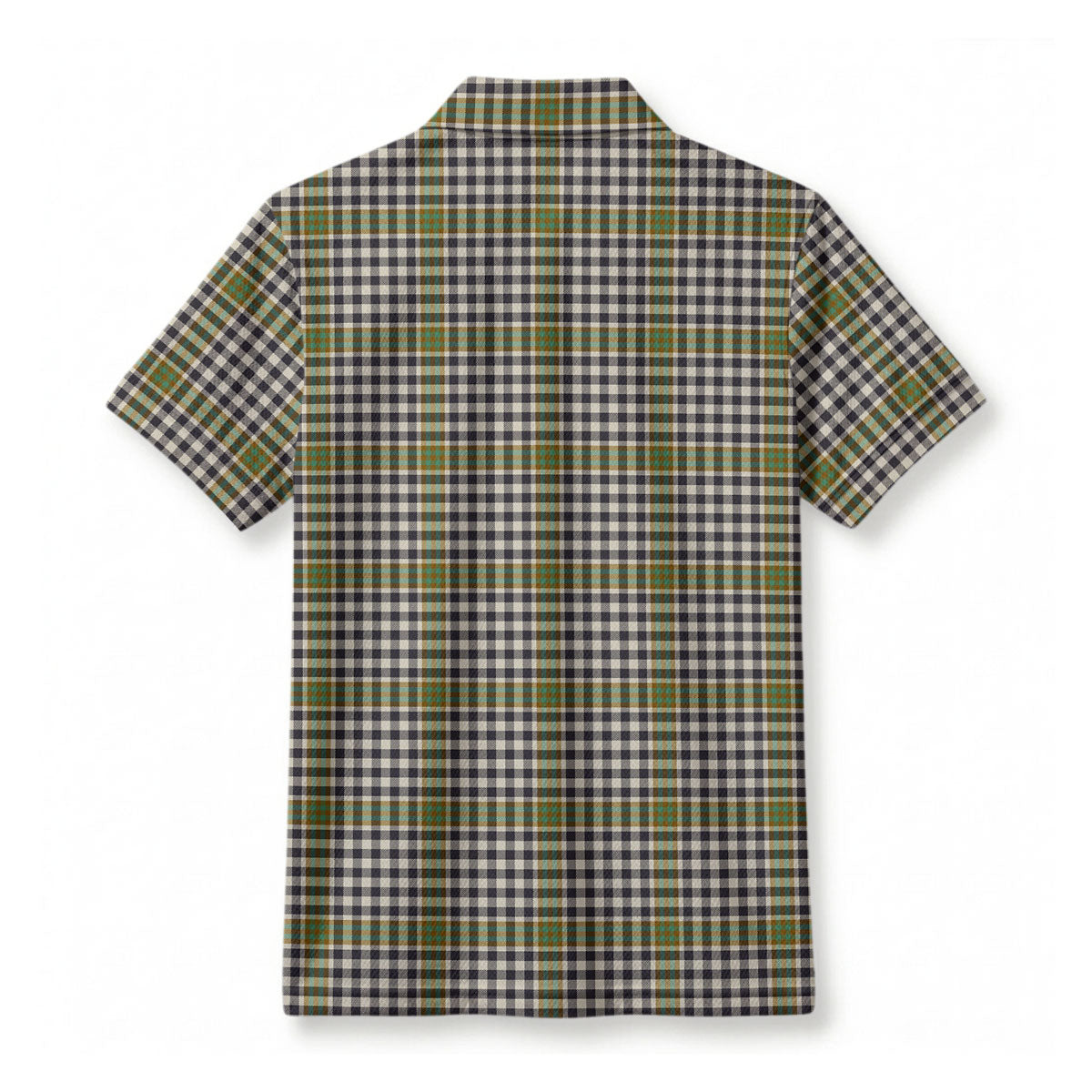Burns Check Tartan Crest Birdseye Mesh Polo Shirt