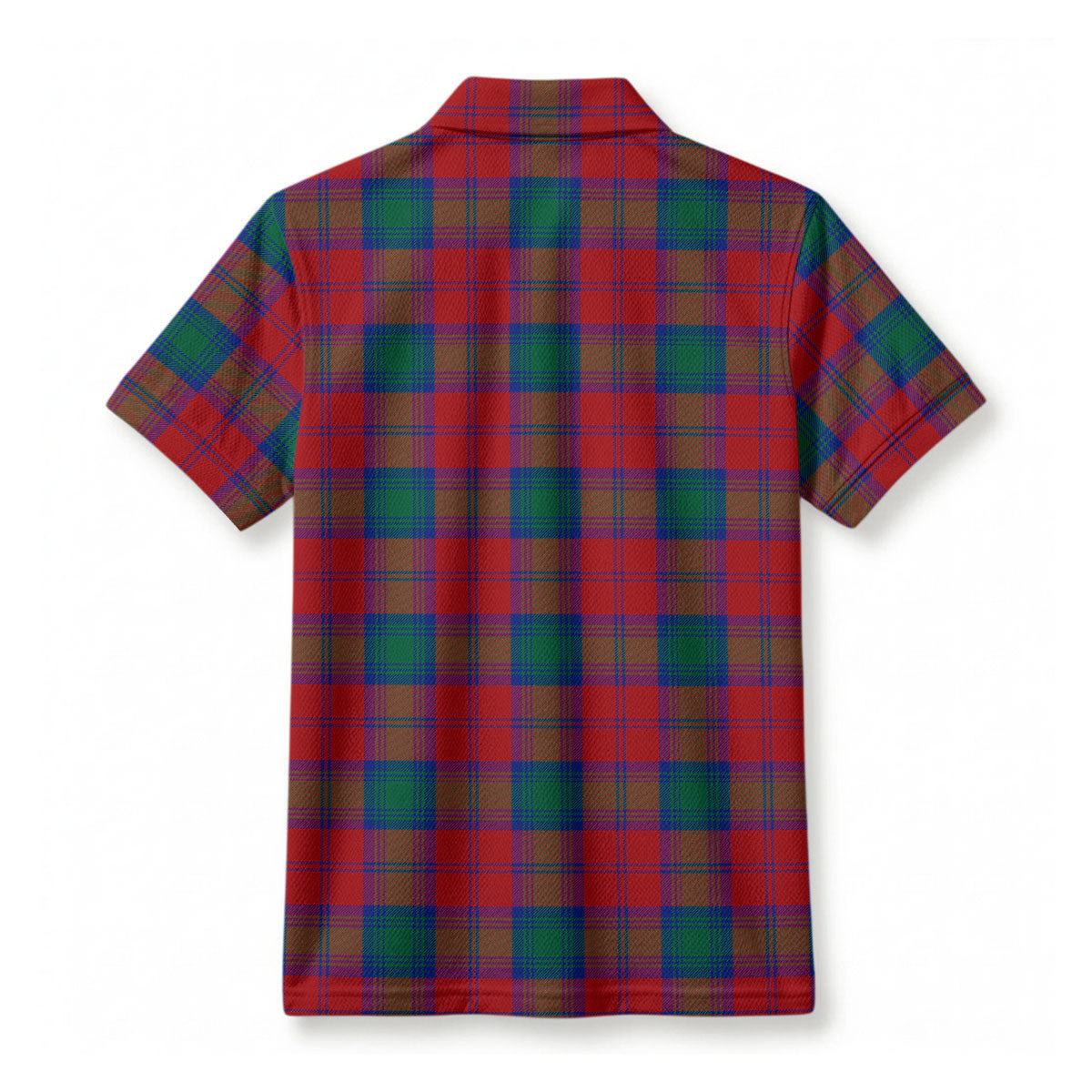 Byres Tartan Crest Birdseye Mesh Polo Shirt