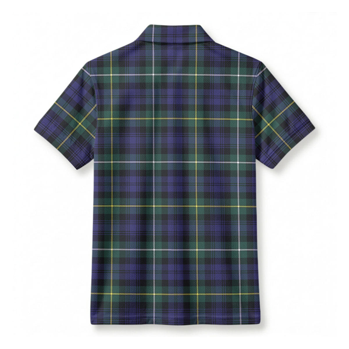 Campbell Argyll Modern Tartan Crest Birdseye Mesh Polo Shirt
