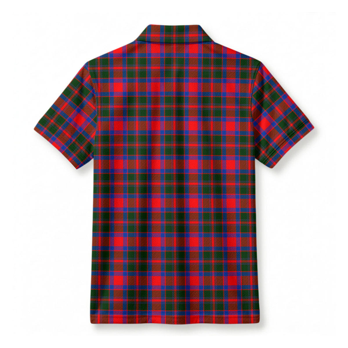 Carrick District Tartan Crest Birdseye Mesh Polo Shirt