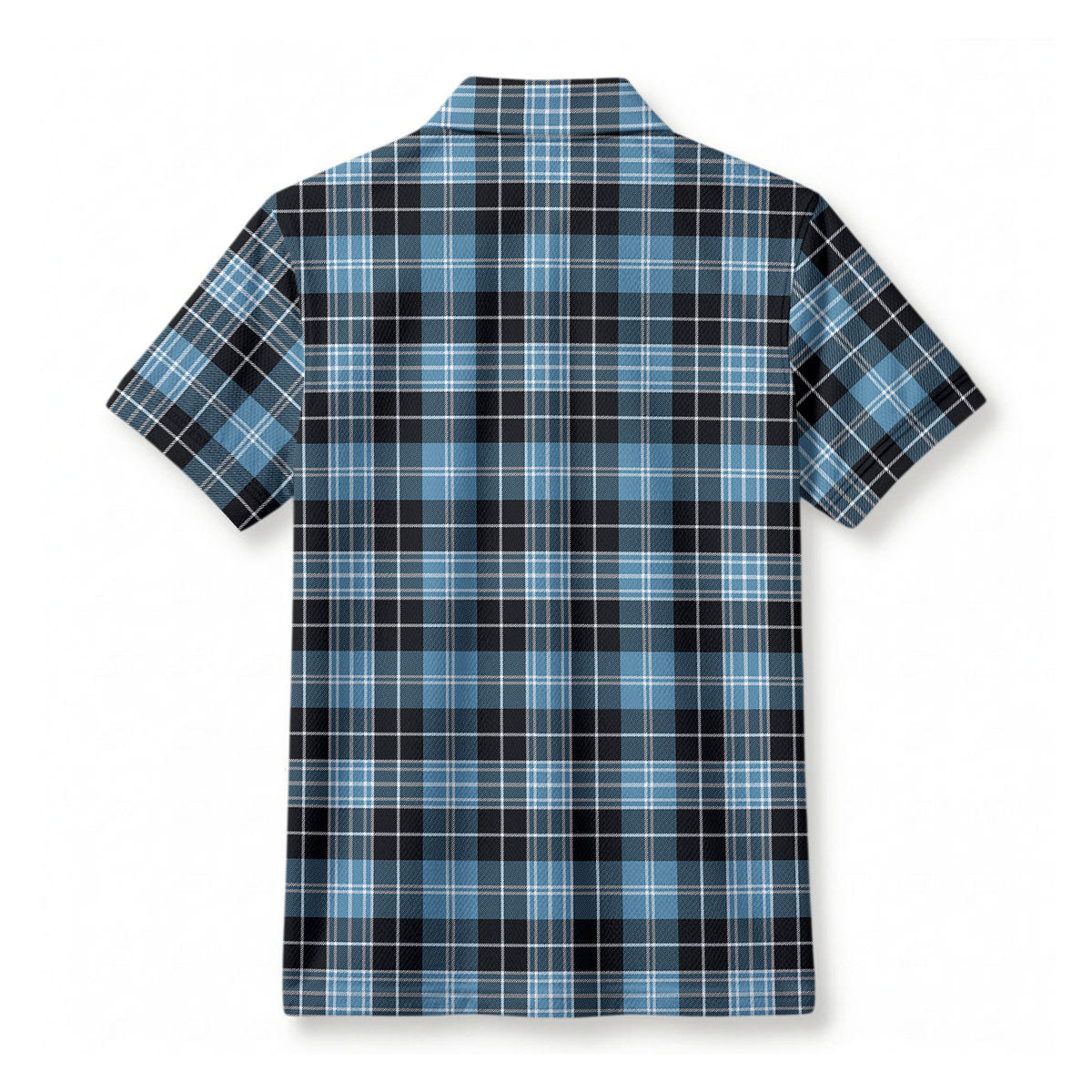 Clark Ancient Tartan Crest Birdseye Mesh Polo Shirt