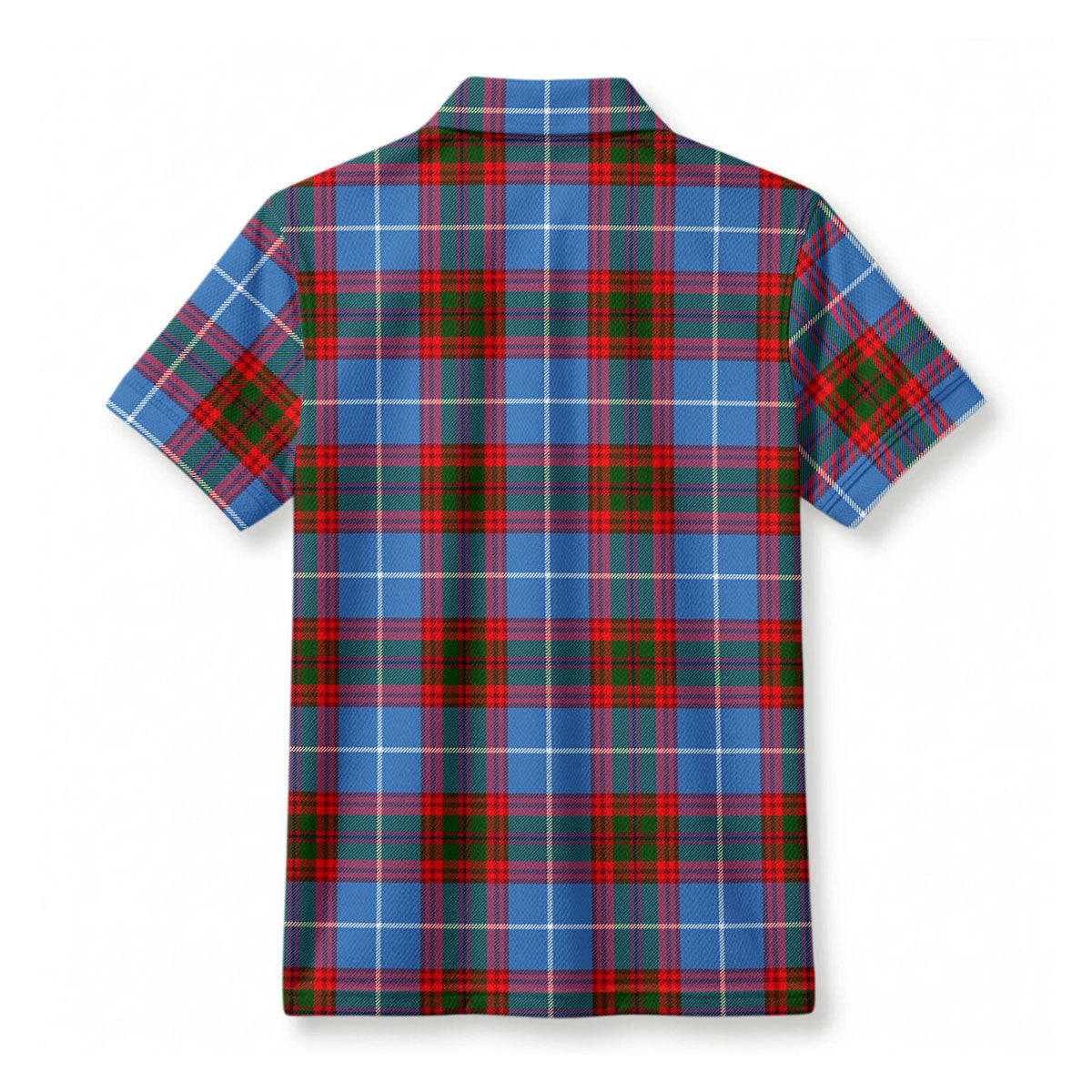 Crichton Tartan Crest Birdseye Mesh Polo Shirt