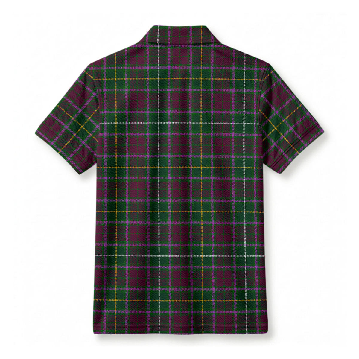 Crosbie Tartan Crest Birdseye Mesh Polo Shirt