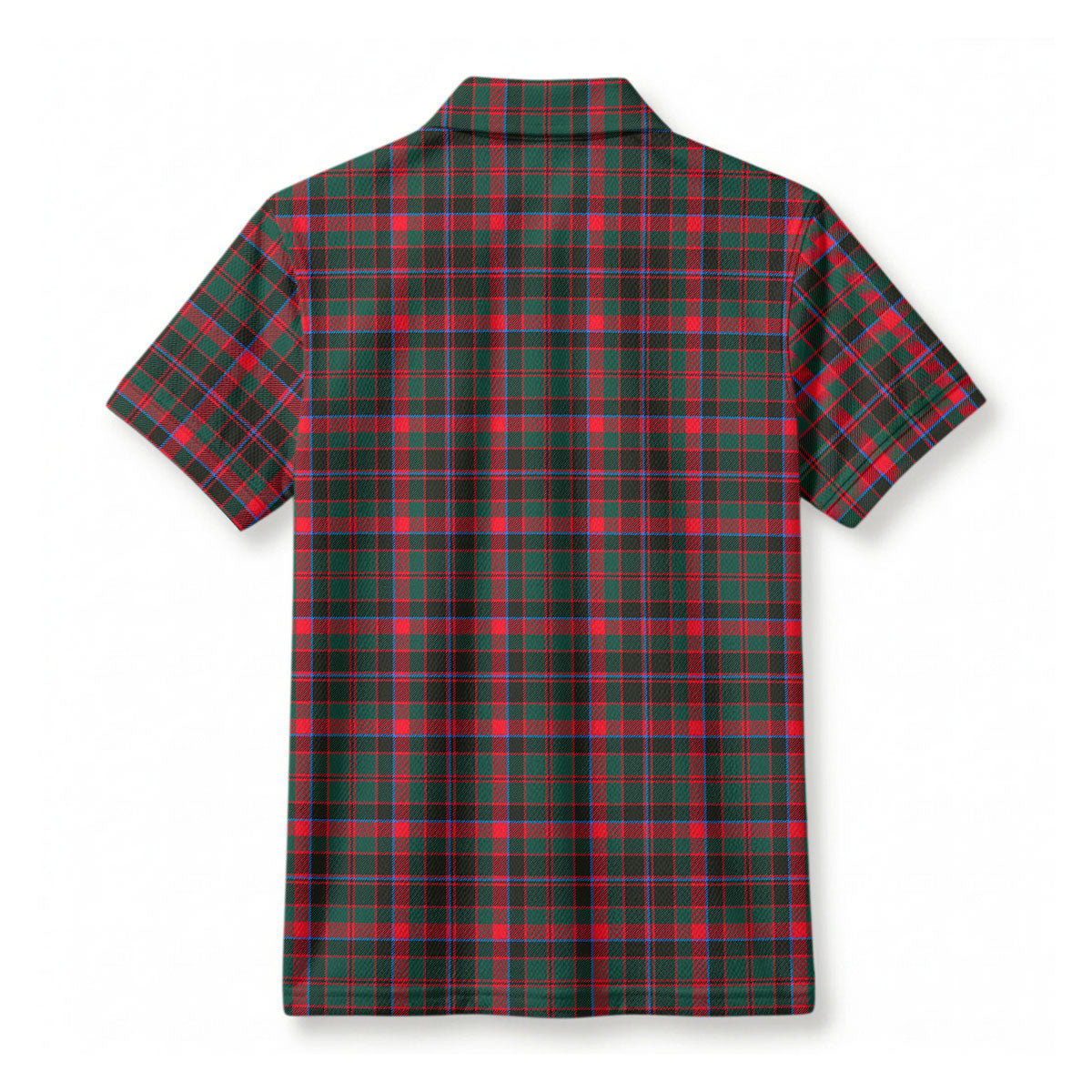 Cumming Hunting Modern Tartan Crest Birdseye Mesh Polo Shirt