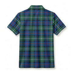 Davidson of Tulloch Tartan Crest Birdseye Mesh Polo Shirt