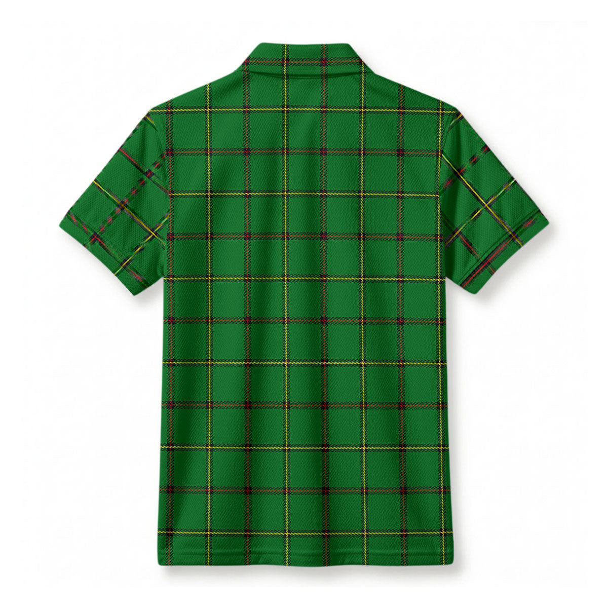 Don Tartan Crest Birdseye Mesh Polo Shirt