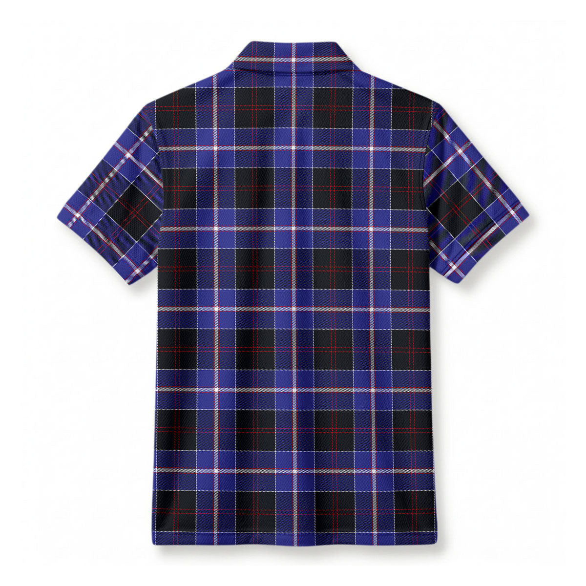 Dunlop Modern Tartan Crest Birdseye Mesh Polo Shirt