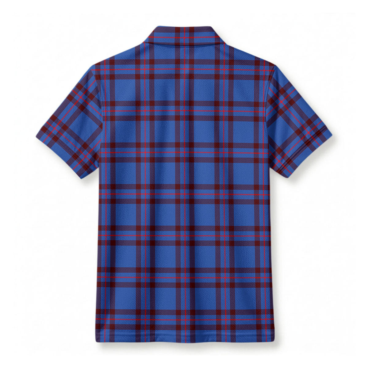 Elliott Modern Tartan Crest Birdseye Mesh Polo Shirt