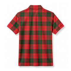 Erskine Modern Tartan Crest Birdseye Mesh Polo Shirt