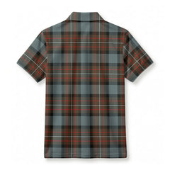 Fergusson Weathered Tartan Crest Birdseye Mesh Polo Shirt