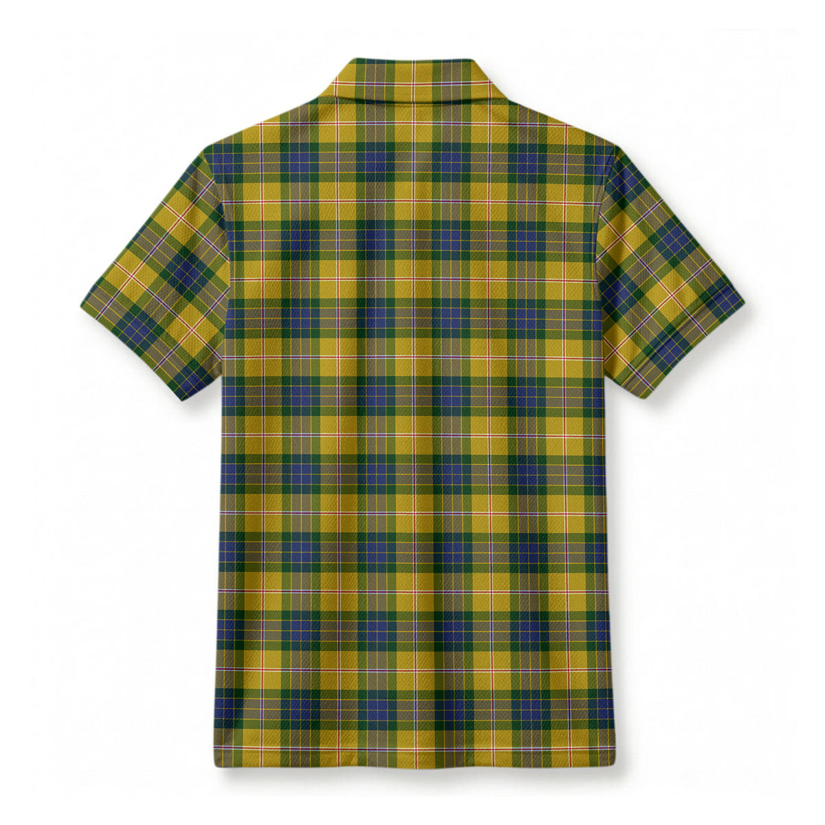 Fraser (of Lovat) Yellow Tartan Crest Birdseye Mesh Polo Shirt