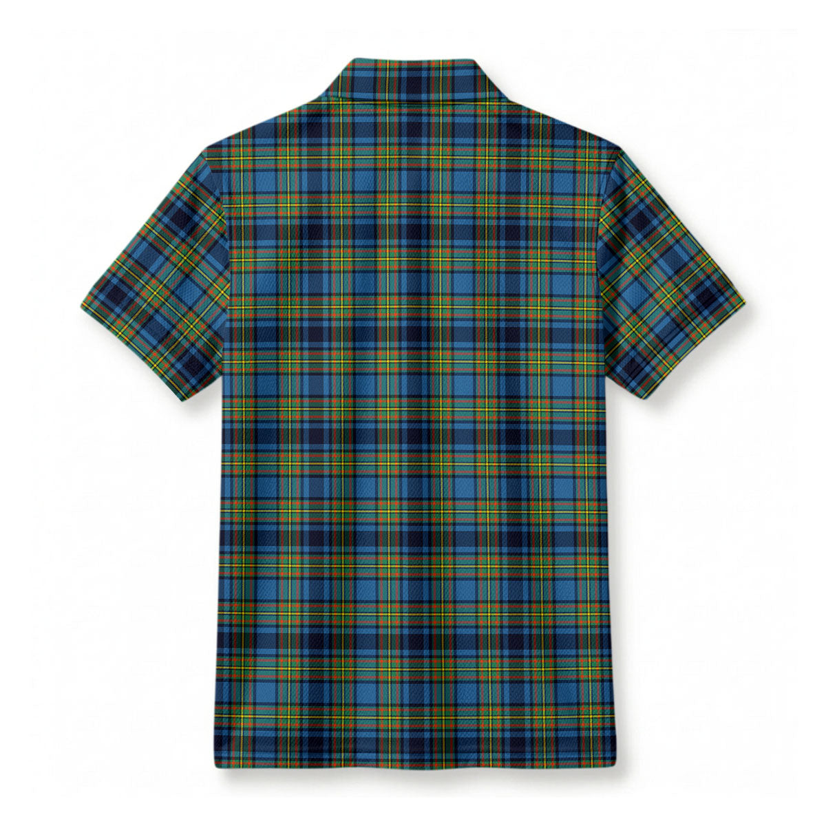 Gillies Ancient Tartan Crest Birdseye Mesh Polo Shirt