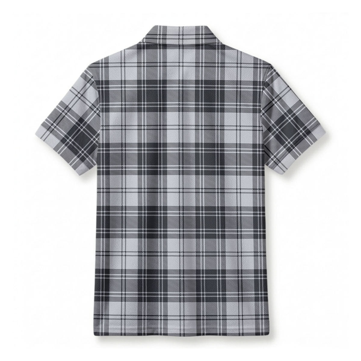 Glendinning Tartan Crest Birdseye Mesh Polo Shirt