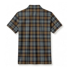 Gordon Weathered Tartan Crest Birdseye Mesh Polo Shirt