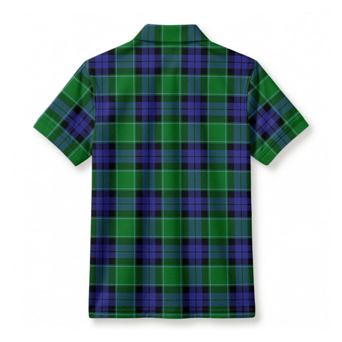 Graham of Menteith Modern Tartan Crest Birdseye Mesh Polo Shirt