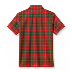 Hay Modern Tartan Crest Birdseye Mesh Polo Shirt