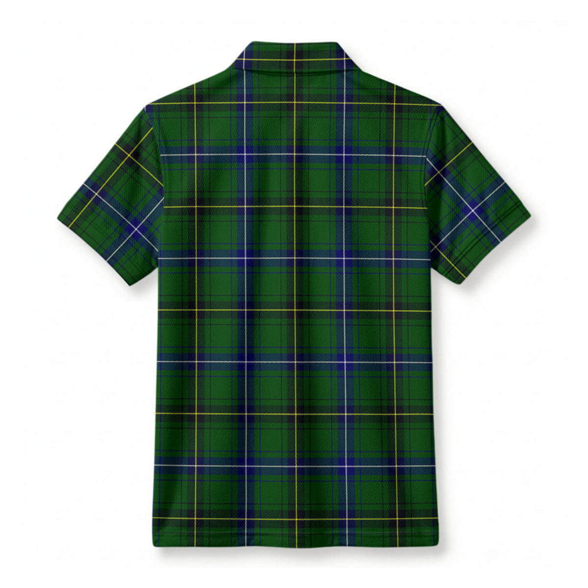 Henderson Modern Tartan Crest Birdseye Mesh Polo Shirt