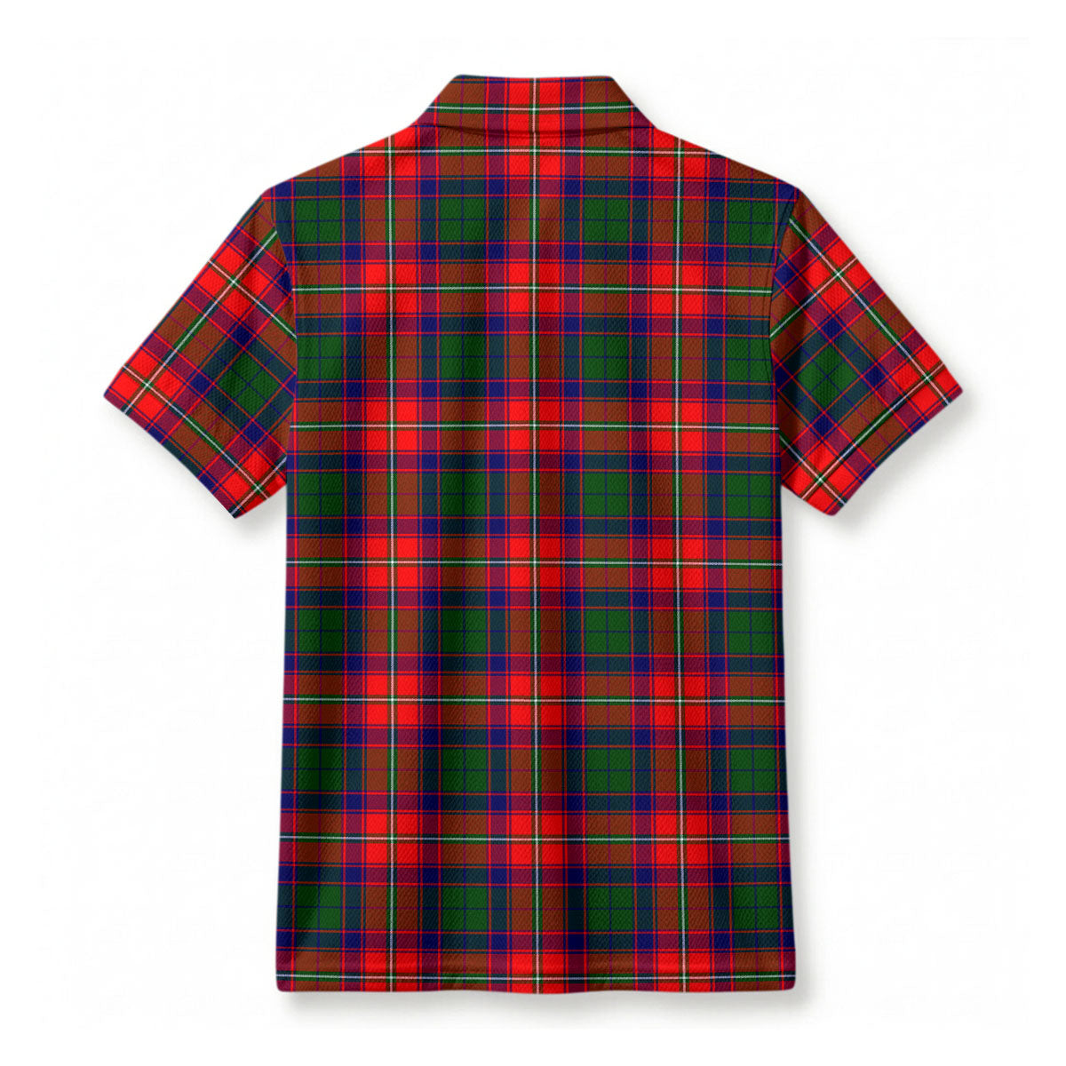 Hopkirk Tartan Crest Birdseye Mesh Polo Shirt