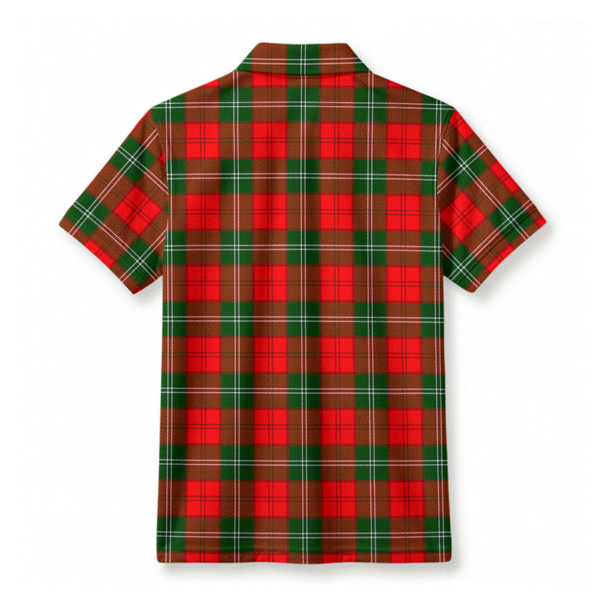 Lennox Tartan Crest Birdseye Mesh Polo Shirt