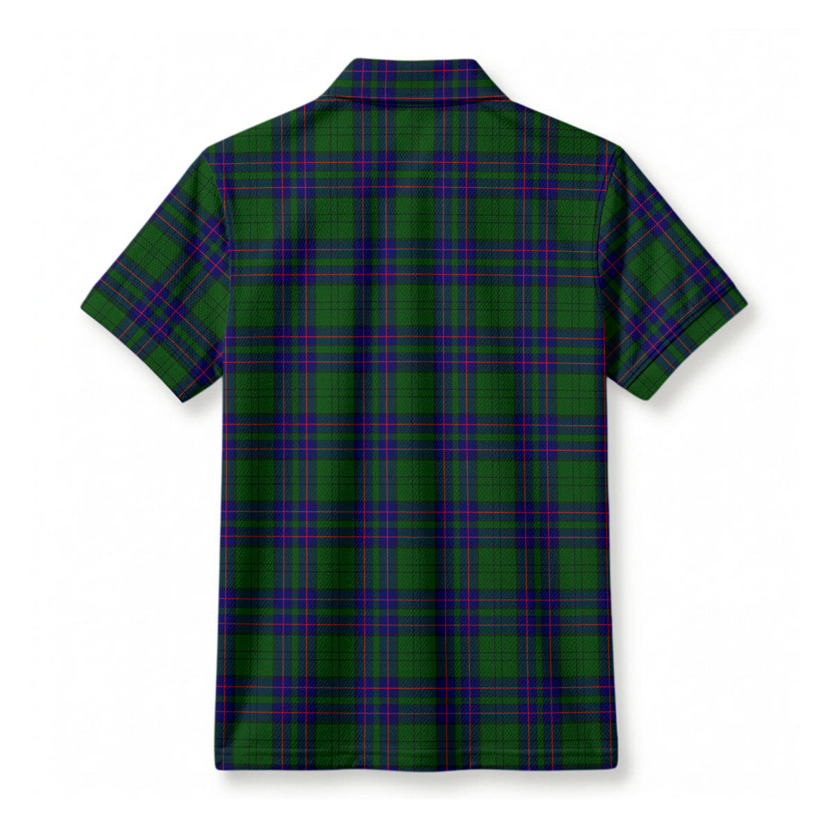 Lockhart Modern Tartan Crest Birdseye Mesh Polo Shirt