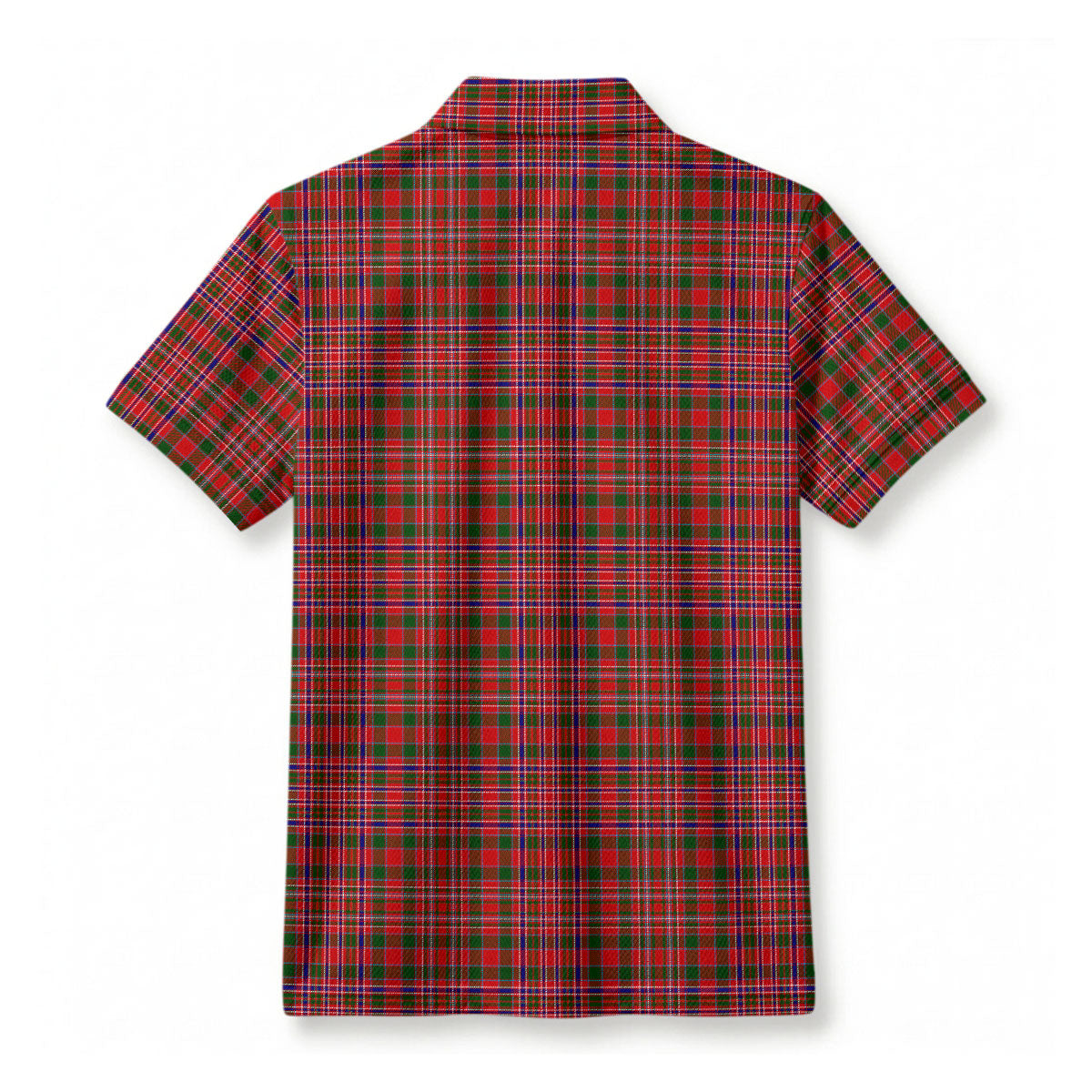 MacAlister Modern Tartan Crest Birdseye Mesh Polo Shirt