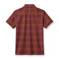 MacAlister Modern Tartan Crest Birdseye Mesh Polo Shirt