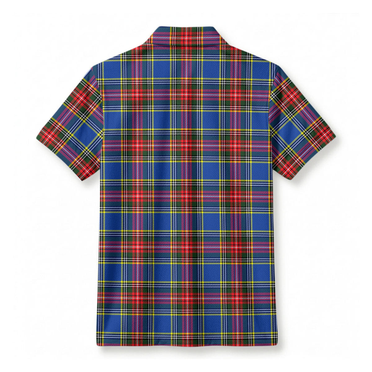 MacBeth Modern Tartan Crest Birdseye Mesh Polo Shirt